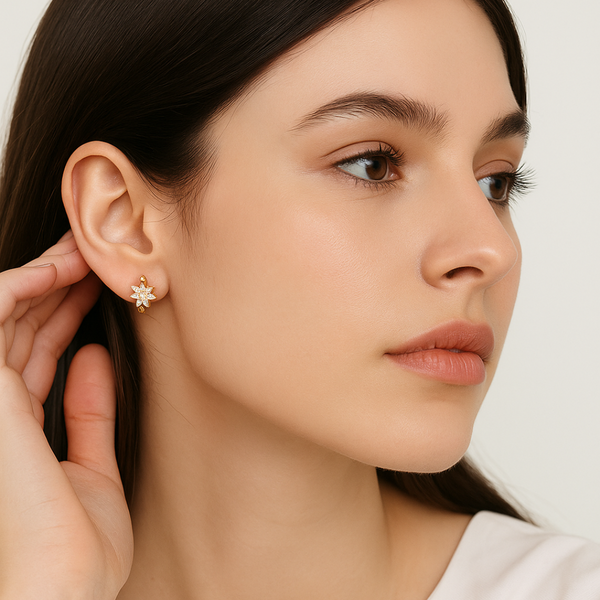 Liliane Floral Hoop Earrings