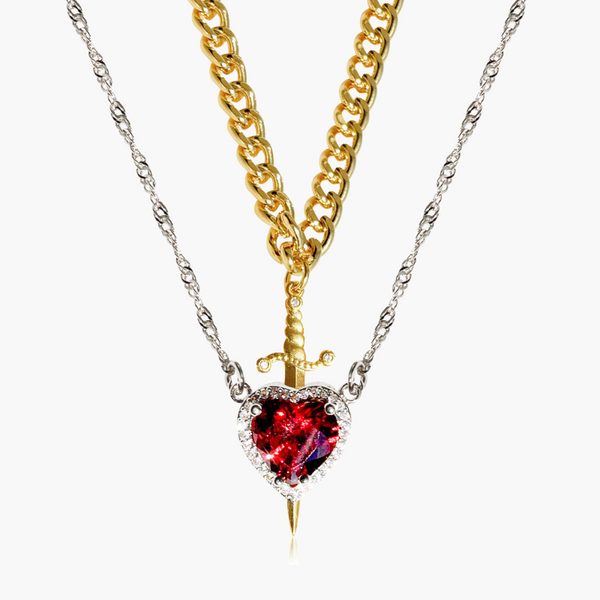 Valeria Heart & Sword Necklace