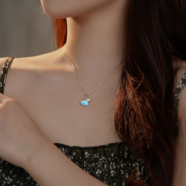 Abigail Moonstone Leaf Necklace